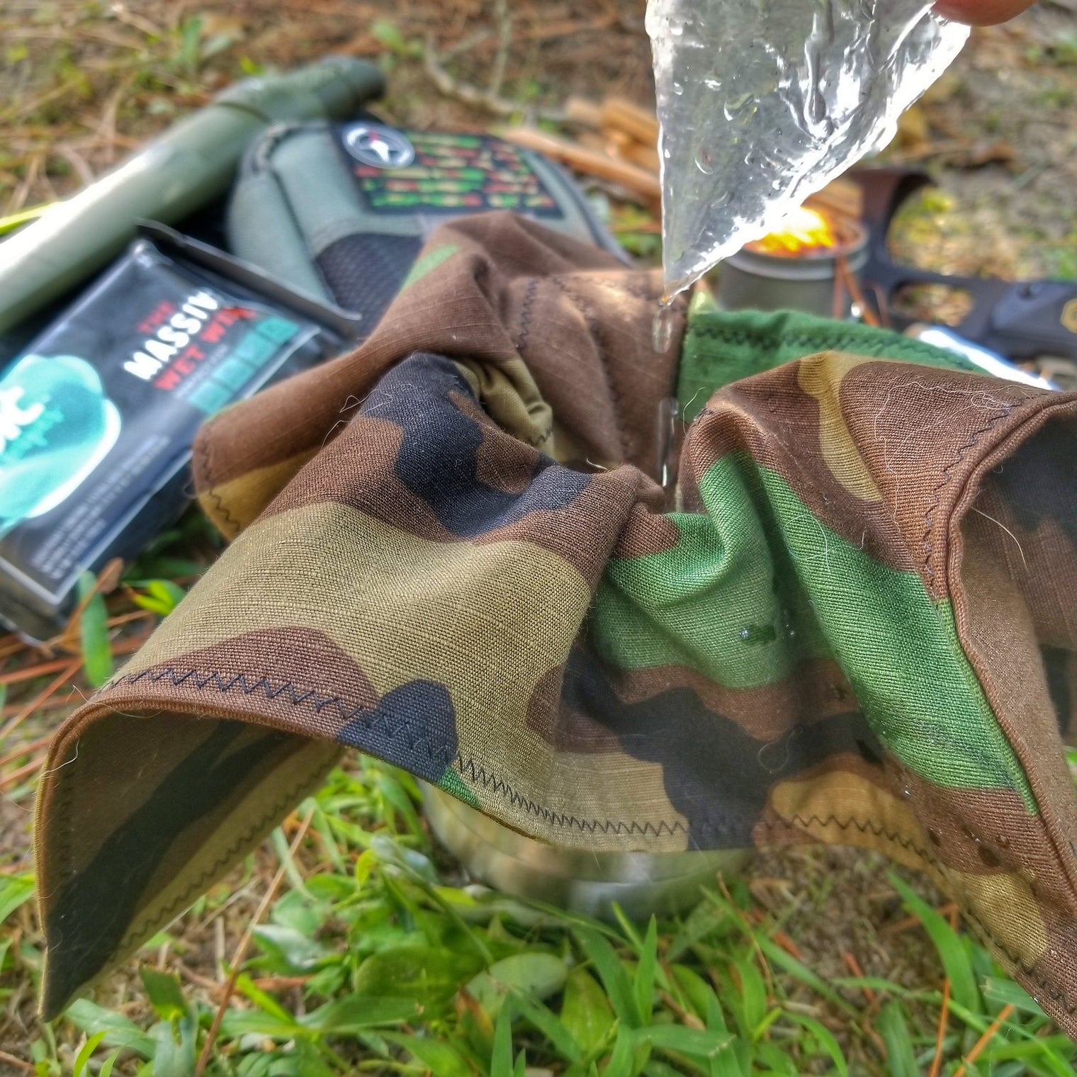 Filter Bandana - Water Pre-Filtration and Air-Contaminant Face Barrier.