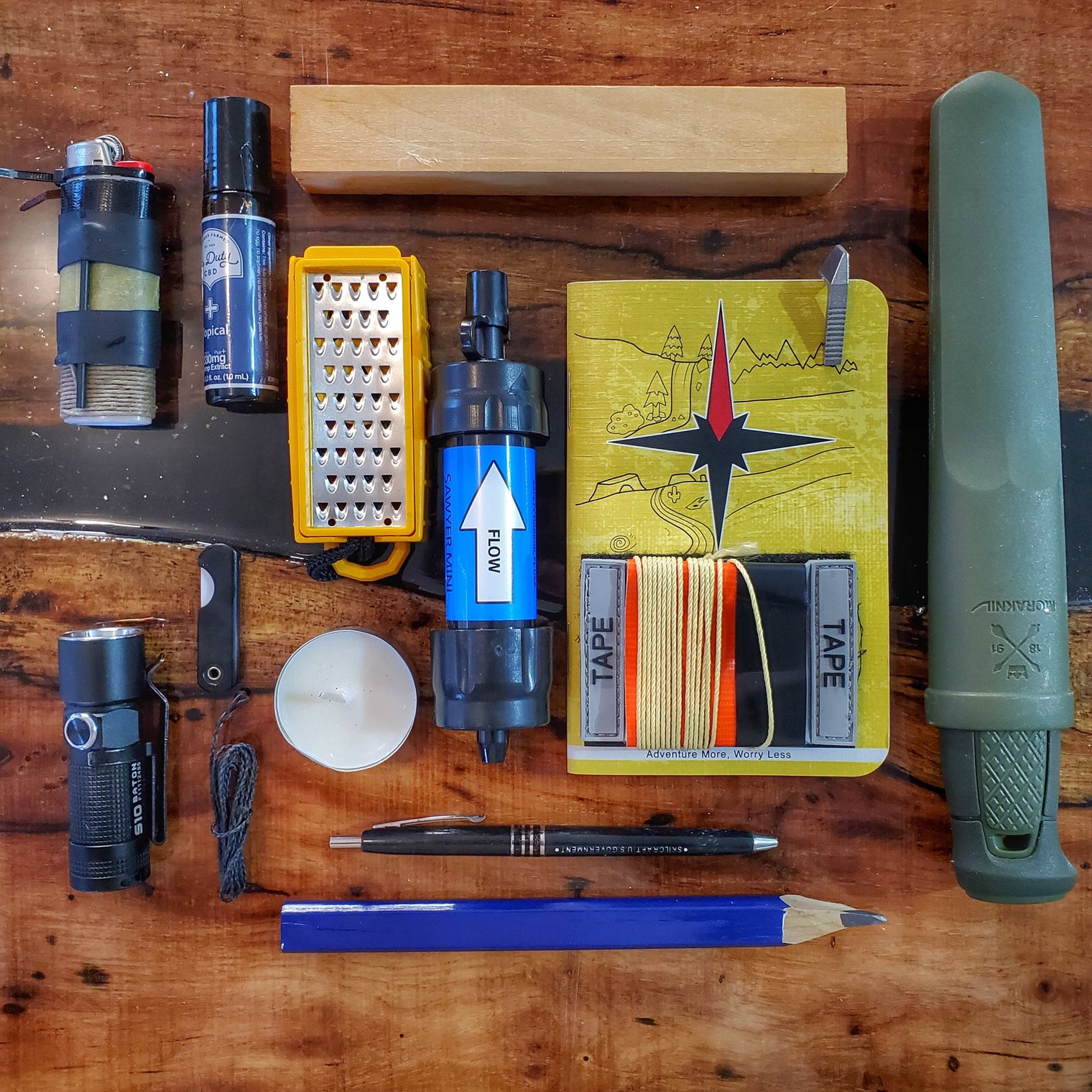 Superesse Field Memo Pad (Yellow) - Durable Pocket Notebook with Survival References