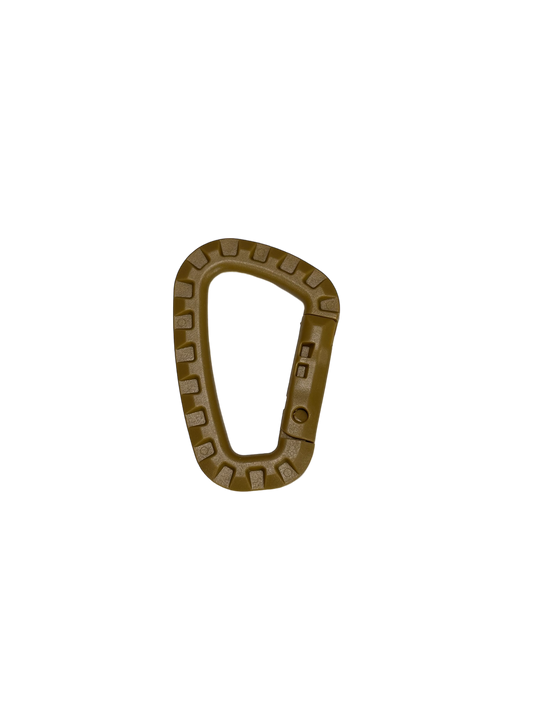 Coyote Tan Carabiner Clip Hook Keychain – Lightweight & Durable (Not for Climbing)