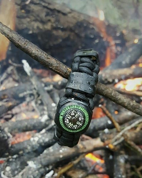 The Escape Evade Pathfinder: Military & Tactical Strap w/ SERE kit, Compass, Kevlar Saw, Cuff Key.