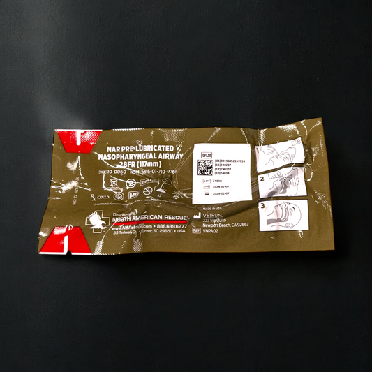 Pre-Lubricated NAR Nasopharyngeal Airway - 28F (117mm) - Medical NPA Tube