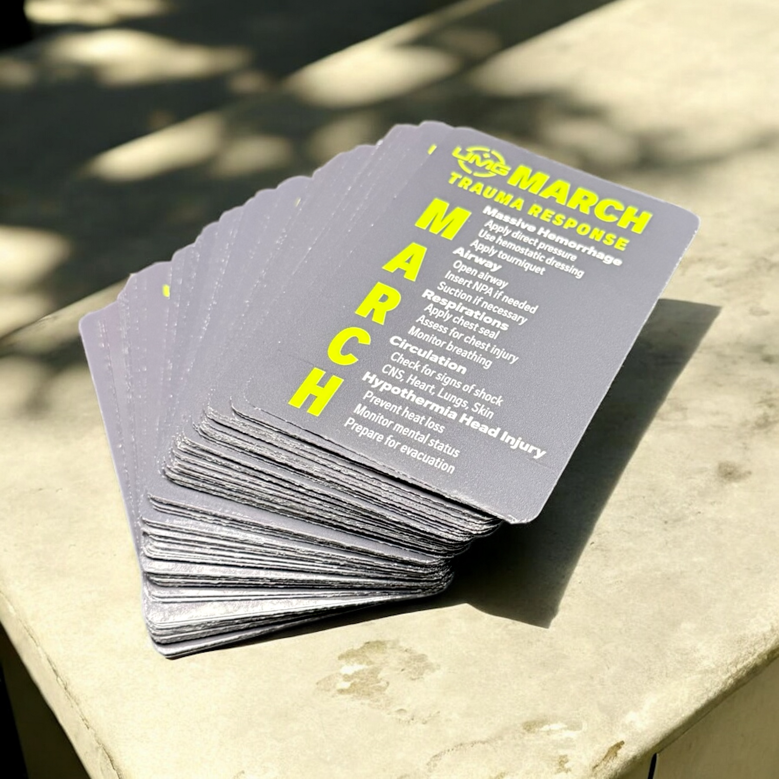 UMG MARCH Medical Response Label – 4” Tall Vinyl Decal for Trauma Kits