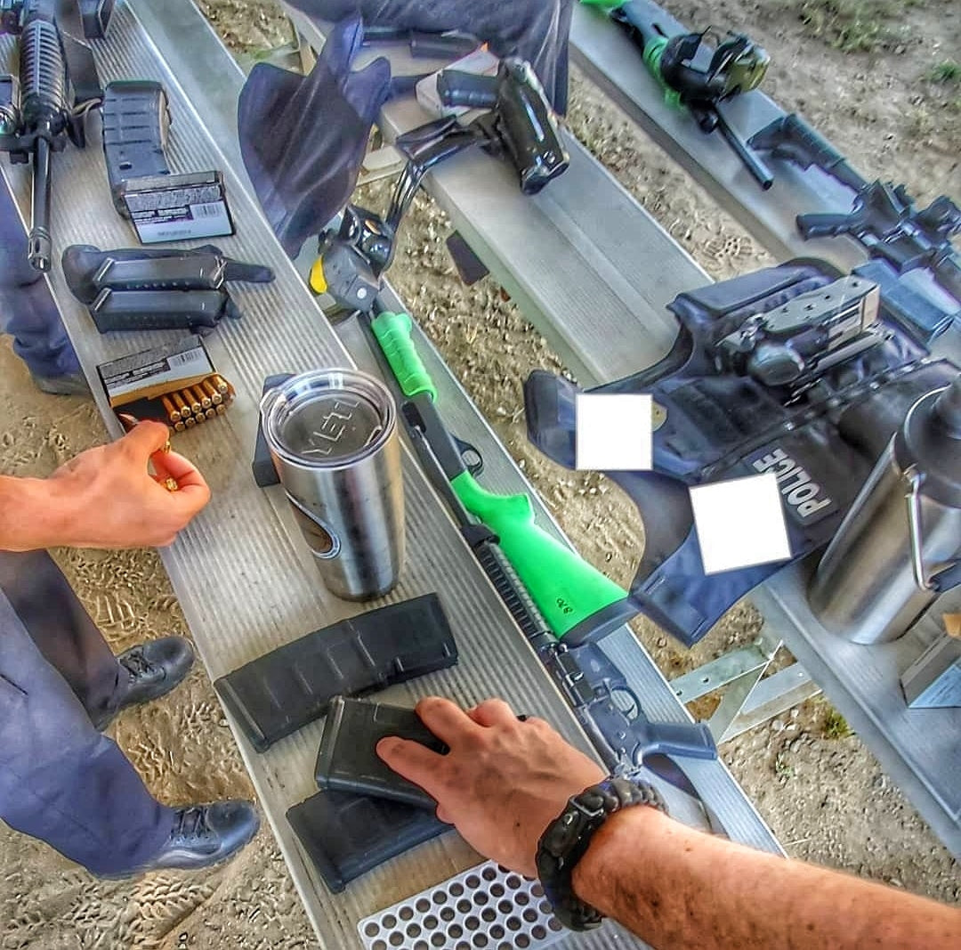 First Responder Strap - Police LEO backup duty gear w/ light, cuff key, seatbelt cutter, compass.