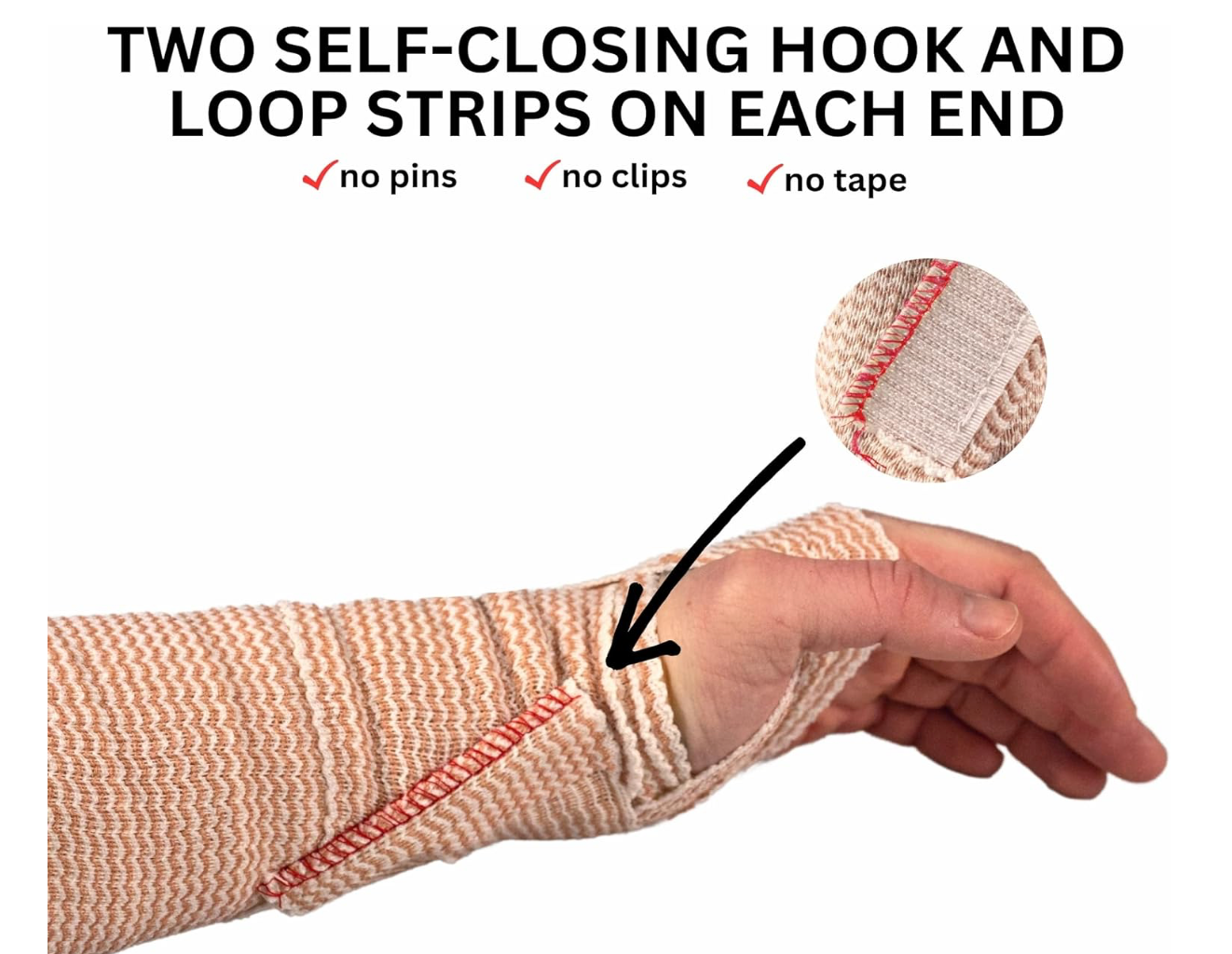 Urban Medical Gear® 3” Elastic Compression Wrap – Self-Closure, Non-Slip Elastic Bandage