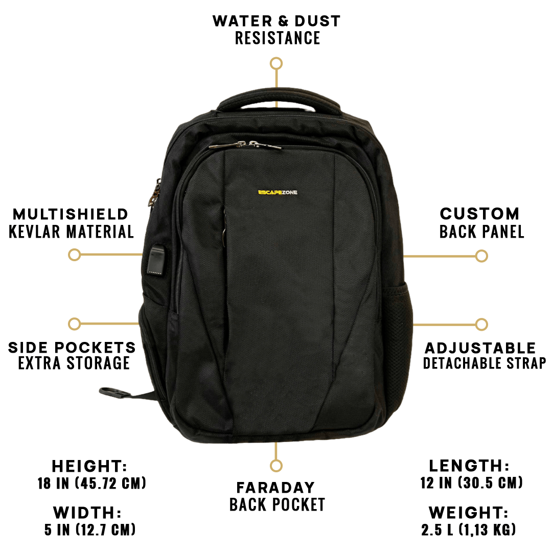 EscapeZone Shield/Faraday Ballistic Backpack-NAVY