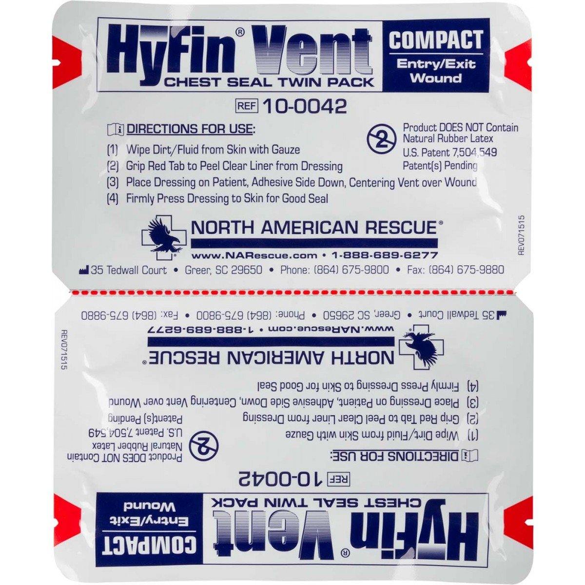 HyFin Vent Compact Chest Seal Twin Pack - Urban Medical Gear