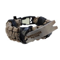 Urban Carry Strap - EDC Bracelet with Pry Bar, Firestarter, Kevlar Saw and Cuff Key or LED Flashlight.