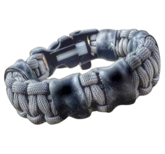Scout Slimline: Minimalist's Paracord Bracelet for Survival Essentials - Fire, Cut, Shelter, Signal Small fits 6.25" to 7" wrists / Tactical Black /