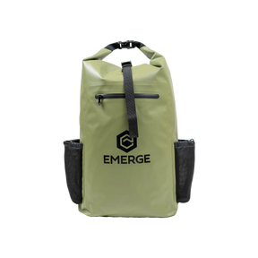 30L Heavy Duty Dry Bag w/ Straps - Olive -  by Emerge Survival