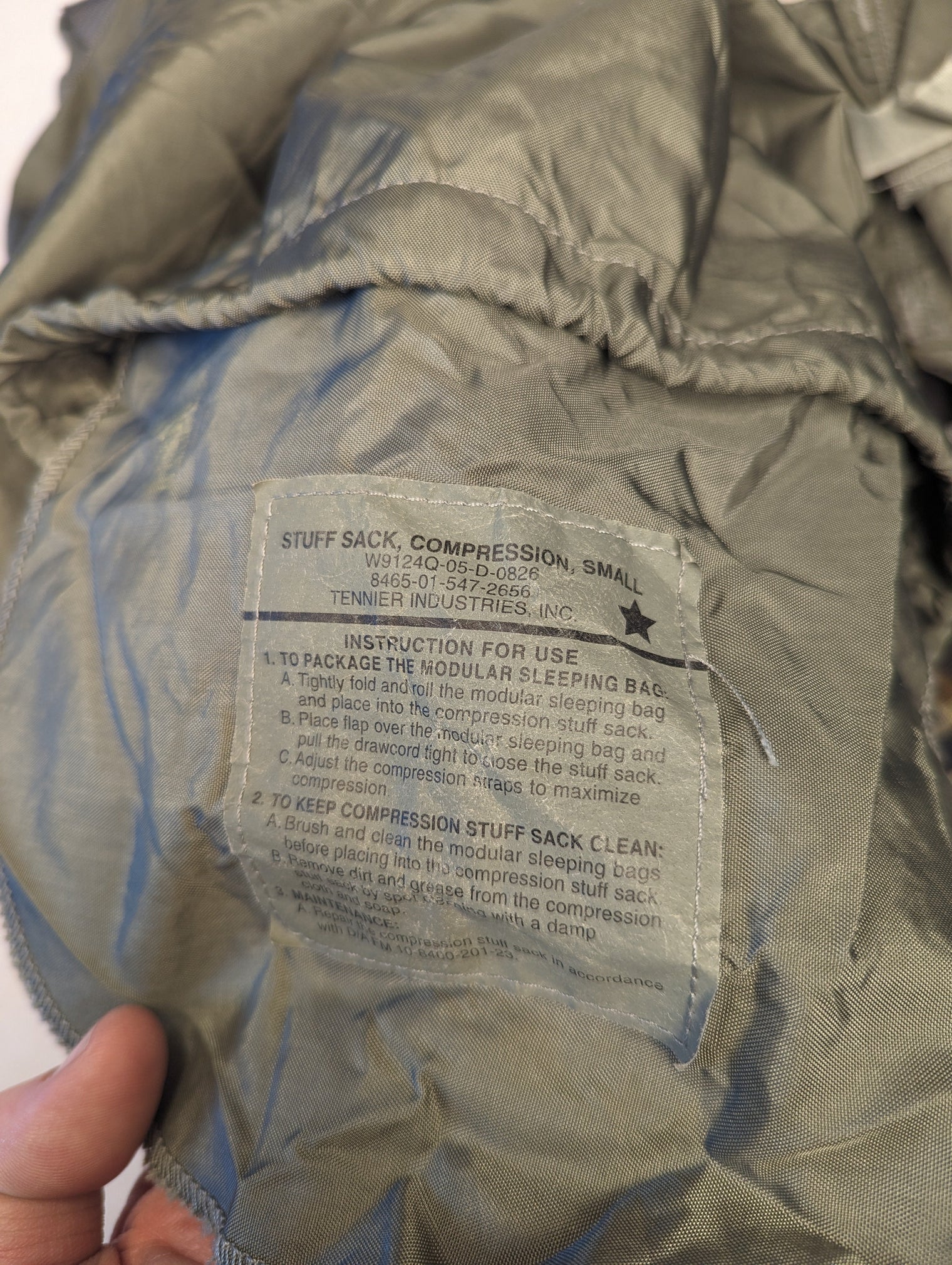 Compression Stuff Sack - Small - Green — Survival Tool & Camp, product photo 8