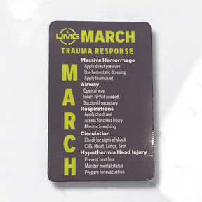 UMG  MARCH Medical Response Label – 4” Tall Vinyl Decal for Trauma Kits